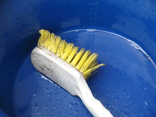 Image showing Bucket and brush.