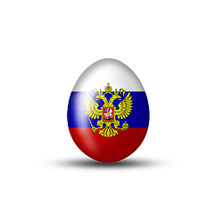 Image showing Russian coat of arms on an Easter egg 