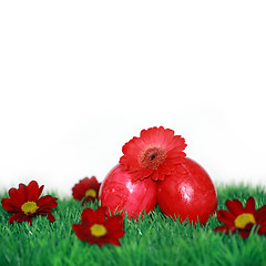 Image showing Red Easter egg motive