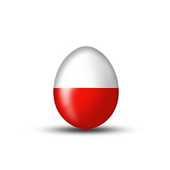 Image showing Egg in Polish national colors 