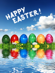 Image showing Happy Easter Dekoration