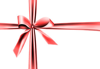 Image showing Red ribbon on a white background