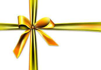 Image showing Beautiful, golden ribbon