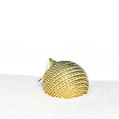 Image showing bauble in snow