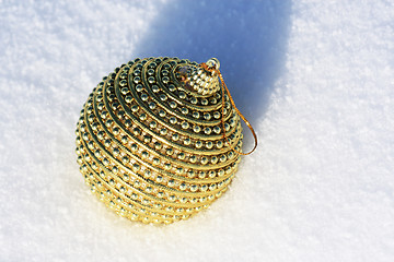 Image showing golden christmas ball 