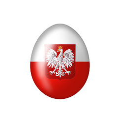 Image showing Egg with Polish eagle emblem