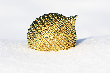 Image showing bauble and snow