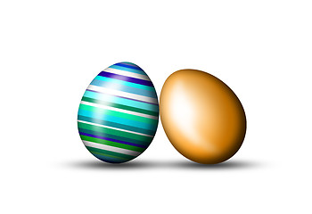 Image showing Beautiful Easter Eggs 