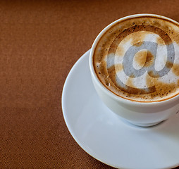 Image showing cappucino with email