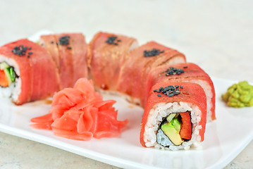 Image showing Fuji Sushi rolls