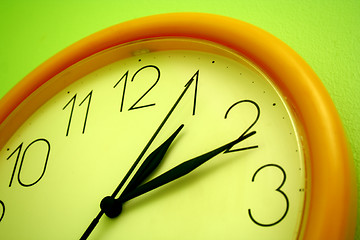 Image showing Yellow wall clock