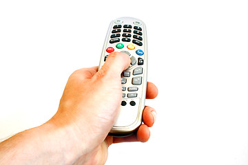 Image showing Hand with remote control