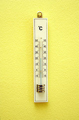 Image showing white wooden termometer