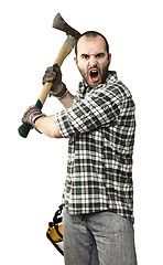 Image showing angry lumberjack