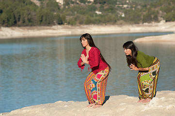 Image showing Morning yoga