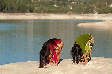 Image showing Morning yoga