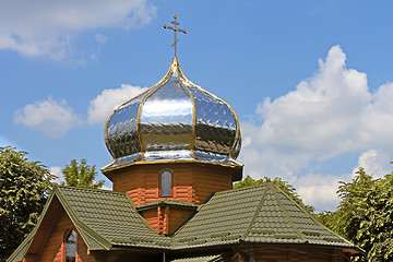 Image showing Modern small wooden church