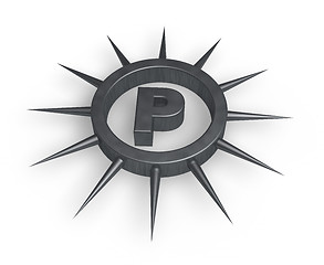 Image showing spiky letter p