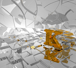 Image showing golden letter k