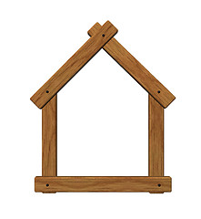 Image showing wooden house symbol