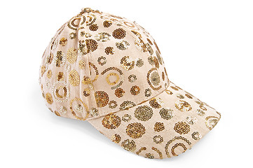 Image showing Cap beige patterned