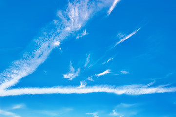 Image showing Sky with feathery clouds