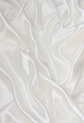 Image showing Smooth elegant white silk as background 