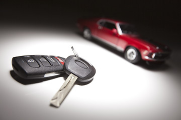 Image showing Car Keys and Sports Car