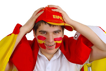 Image showing Spanish soccer fan