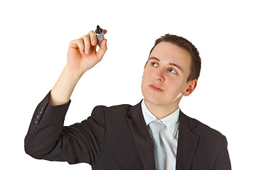 Image showing Businessman with marker