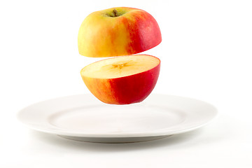 Image showing Hovering Sliced Apple