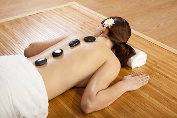 Image showing Girl getting a spa treatment