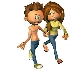 Image showing Young couples 