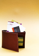 Image showing Brown leather wallet