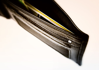 Image showing Black leather wallet