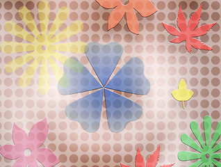 Image showing Flowers & Leafs - background