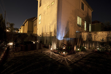 Image showing Backyard at Night