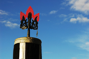 Image showing Roof of a Tibetan building