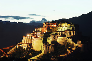 Image showing Night scenes of Potala Palace