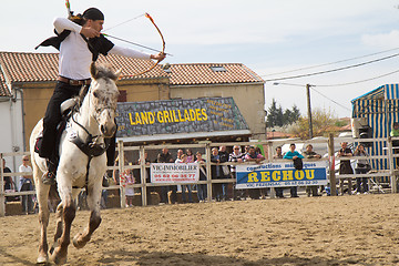 Image showing  Archery on horseback