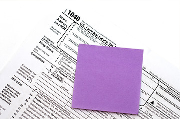 Image showing us tax form