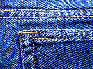 Image showing Blue jeans detail