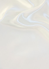 Image showing Smooth elegant white silk as wedding background 