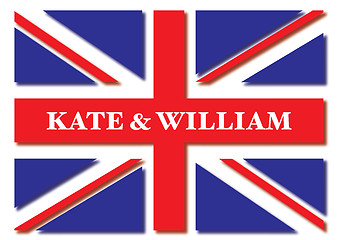 Image showing Royal wedding flag