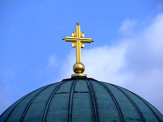 Image showing Church dome with ball