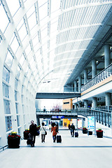 Image showing people walking in the hall at airport