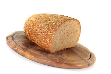 Image showing Bread on a wooden board