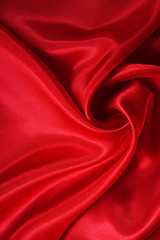 Image showing Smooth elegant red silk 