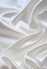 Image showing Smooth elegant white silk 