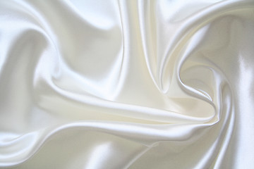 Image showing Smooth elegant white silk 